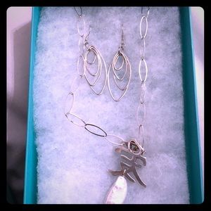 925 silver necklace and earrings